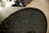 Black SBR granules +50% EPDM mixed color dots rubber roll flooring
