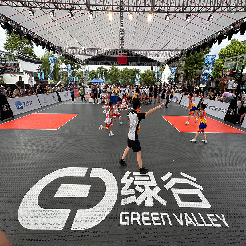 Green Valley co-organized the 3rd Yangtze River Delta Sports Festival Small Basketball Elite Challenge--Event Grade Flooring