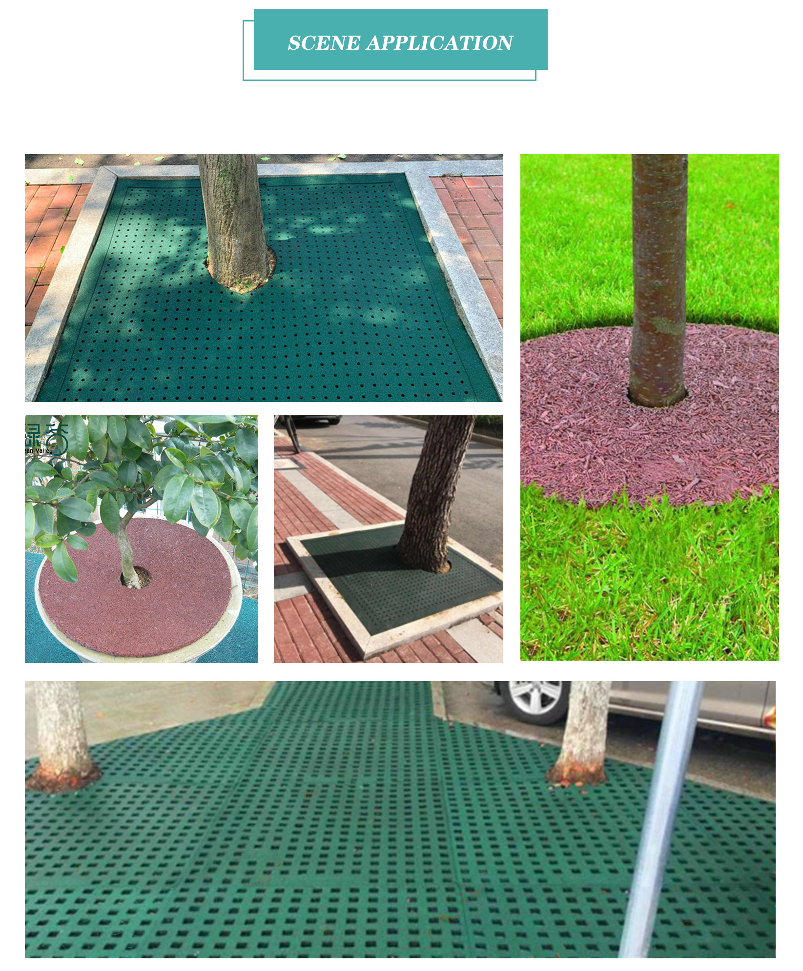 Square Tree Ring Rubber Tiles Buy Recycled rubber floor mat, Red Big