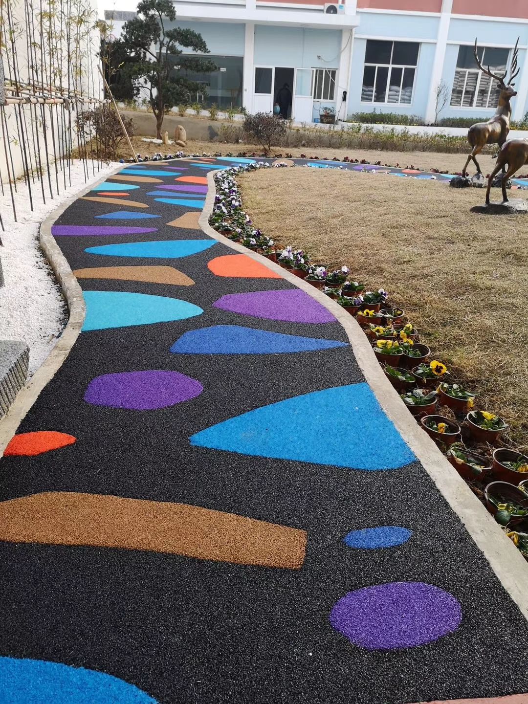 Colorful EPDM rubber floor granules for walkway