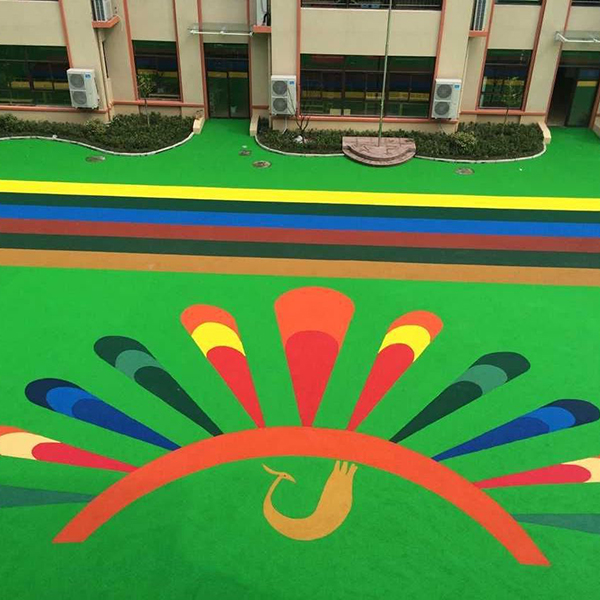 You can make various exquisite patterns installed on EPDM rubber particles on the kindergarten outdoor floor.