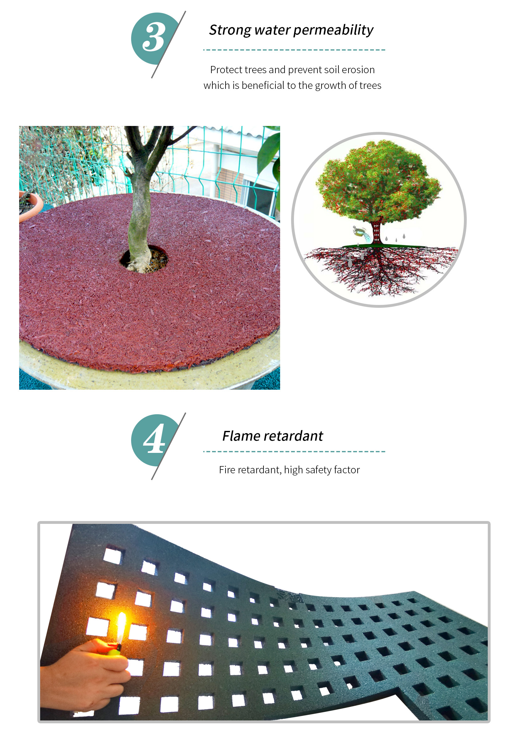 Red Big Rubber Mulch Tree Ring Buy Recycled rubber floor mat, Red Big