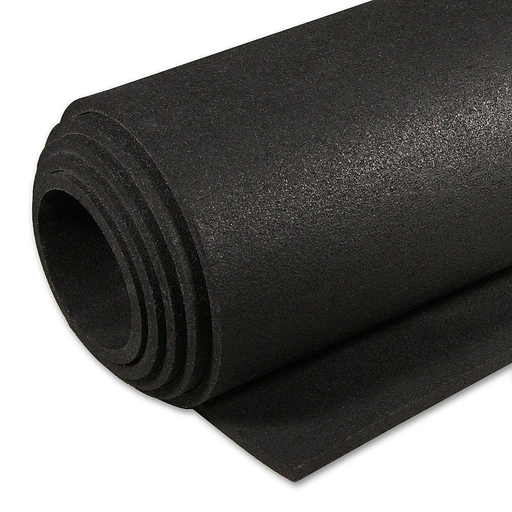 Gym with black rubber coil