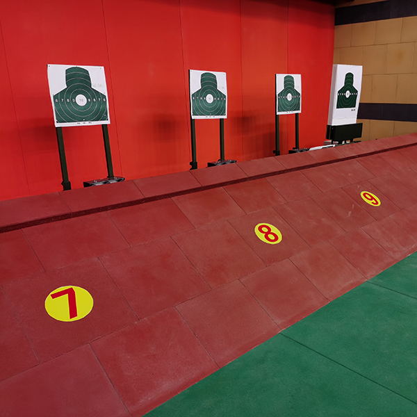 Composite white spots and red rubber shot floor mat