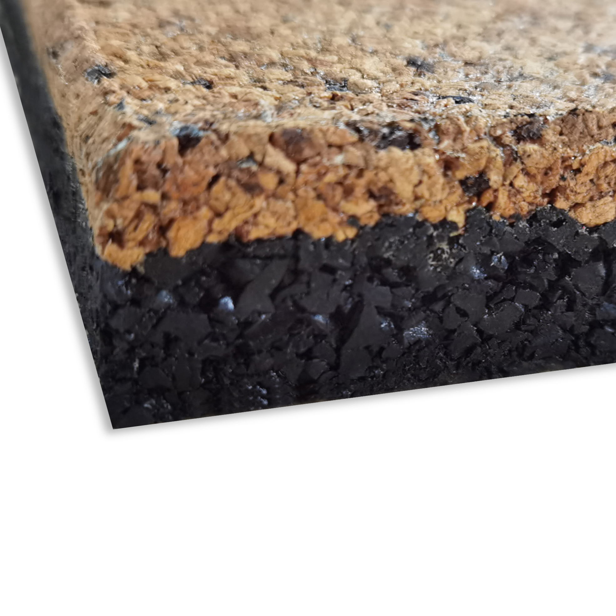 Cork rubber tiles